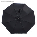 Black UV Coated Manual Open 3 Folding Umbrella Solar Umbrella Flower